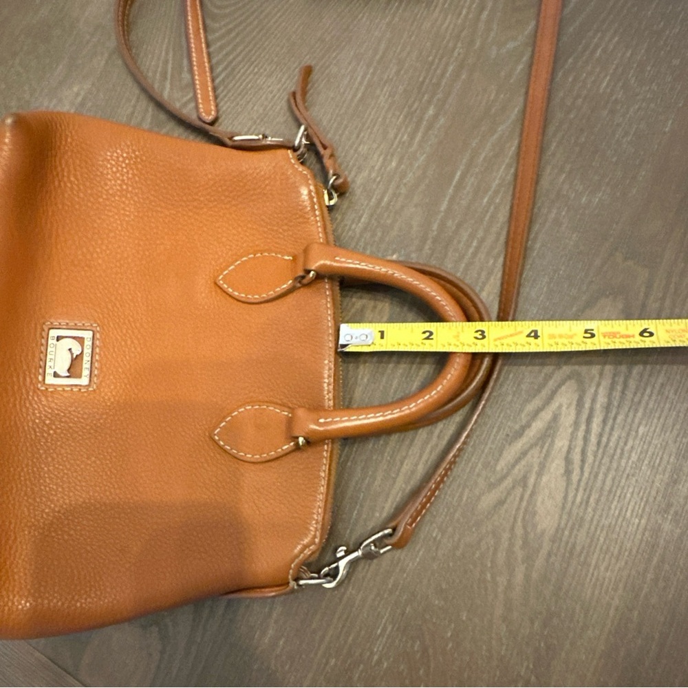 Dooney & Bourke Pebble Leather Satchel with‎ Crossbody Tan - Picture 15 of 16